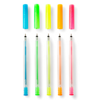 Cricut, set 5 penne¬†gel¬† GLITTER NEON Multicolore 0,8 mm¬†