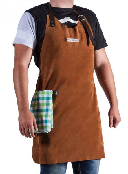 Grembiule in pelle per barbecue