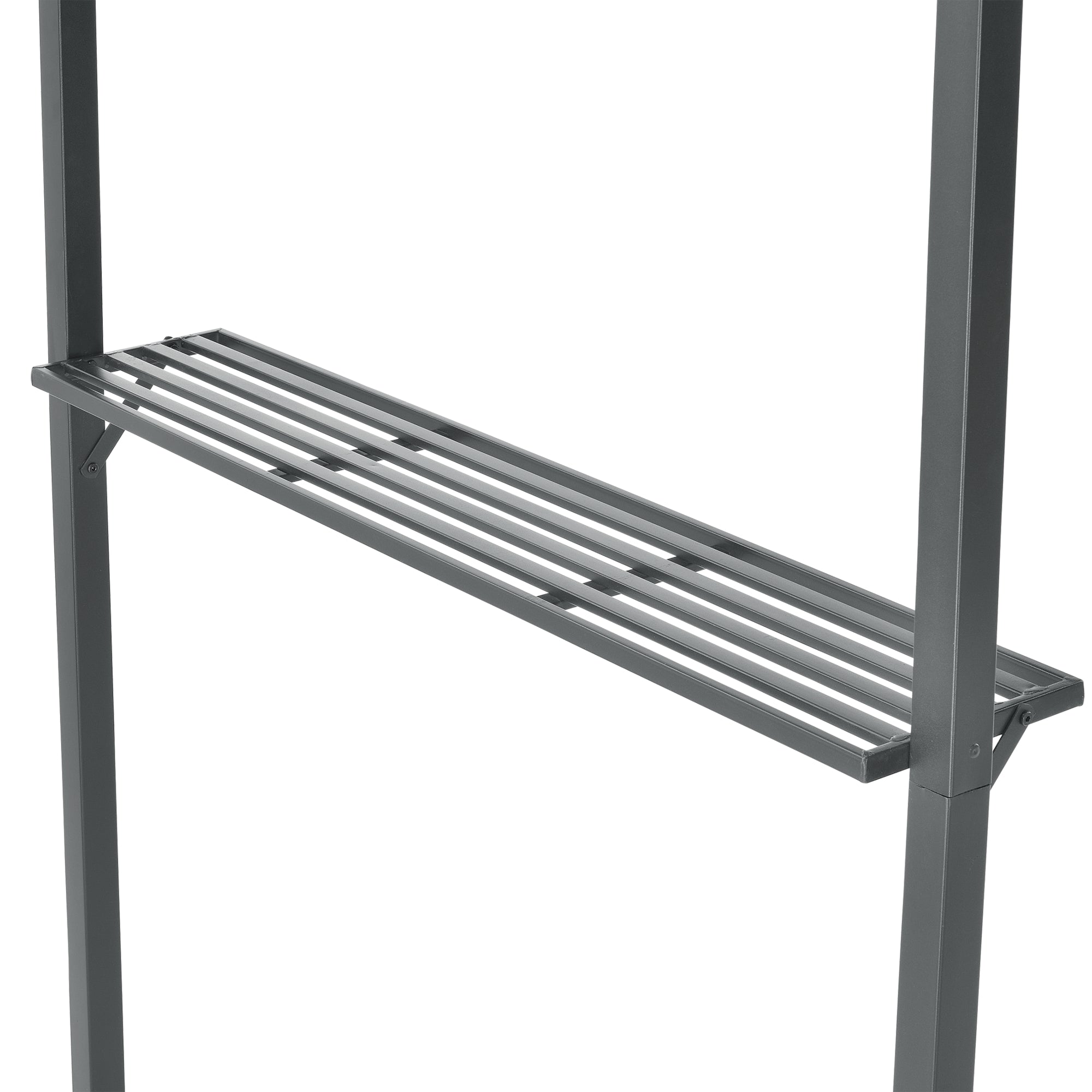 Gazebo per BBQ / Griglia 250x241x151 cm Riparo da Giardino con Tettucio Doppio e 2 Mensole Laterali - Struttura in