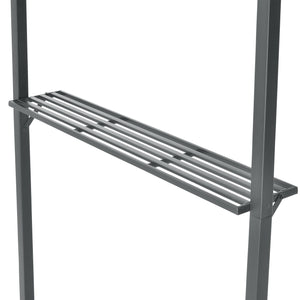 Gazebo per BBQ / Griglia 250x241x151 cm Riparo da Giardino con Tettucio Doppio e 2 Mensole Laterali - Struttura in