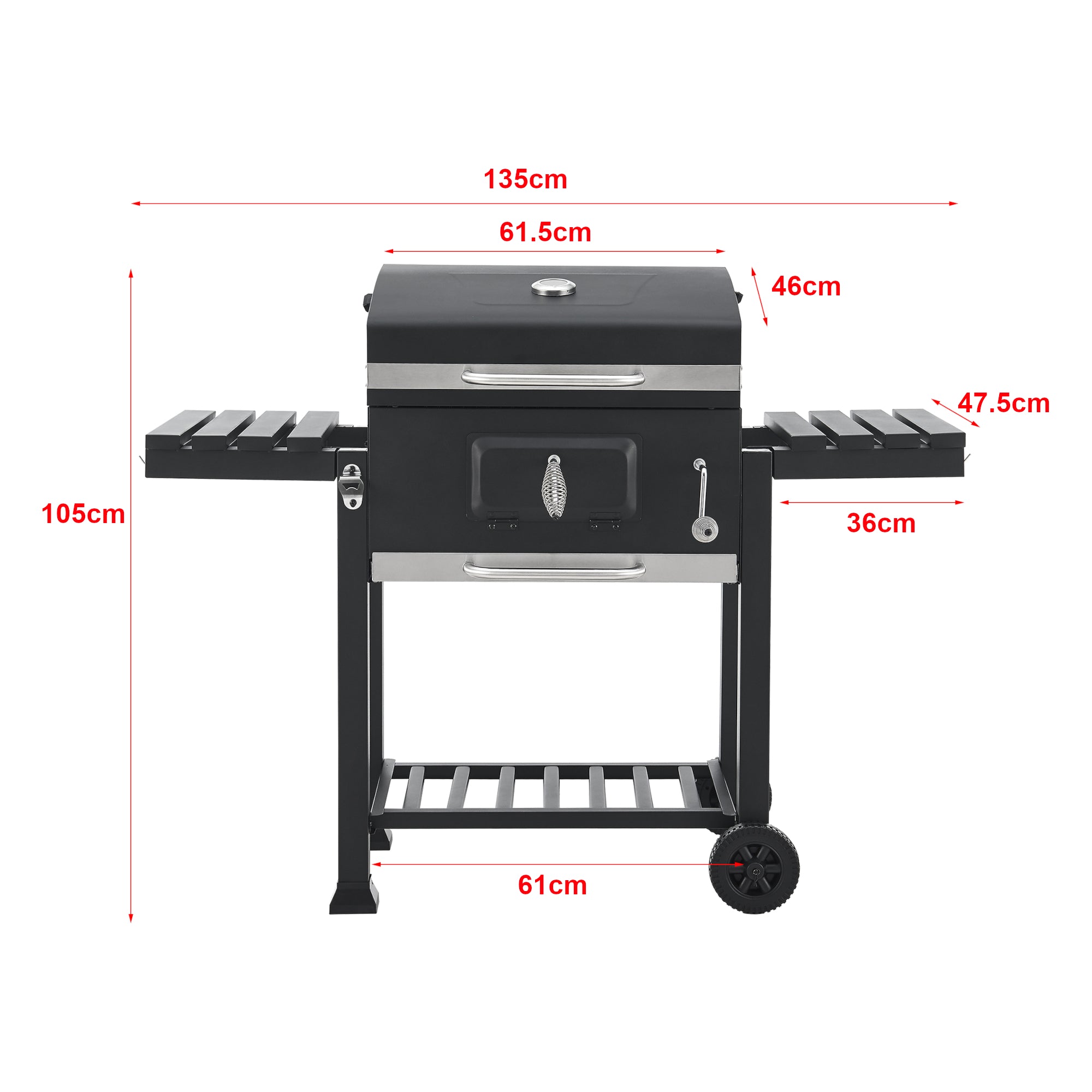 Barbecue a Carbonella Arnad Portatile 105 x 135 x 47,5 cm casa.pro