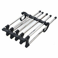 Gruccia appendiabiti multipla 5 in 1 pieghevole per pantaloni salva spazio