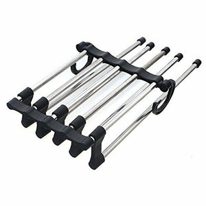 Gruccia appendiabiti multipla 5 in 1 pieghevole per pantaloni salva spazio