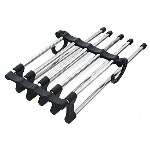 Gruccia appendiabiti multipla 5 in 1 pieghevole per pantaloni salva spazio