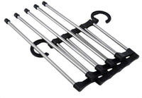 Gruccia appendiabiti multipla 5 in 1 pieghevole per pantaloni salva spazio