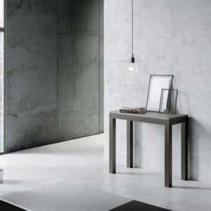 shopinnovativo- Consolle allungabile 90x40/196 cm Everyday Small Evolution cemento telaio e gambe antracite