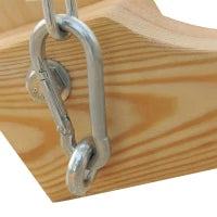 Dondolo Da Giardino 2 Posti, 1.8L x 1.2P x 1.85H m, Supporti Bicchieri, Legno Naturale