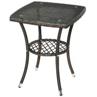 Set Mobili da Giardino Rattan Set Arredamento Giardino 3pz Tavolo con 2 Sedie con Cuscini Marrone