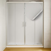 Porta doccia scorrevole slide4 per nicchia quattro ante cristallo stampato *** misure 148-154 x h190 cm stampato, con...