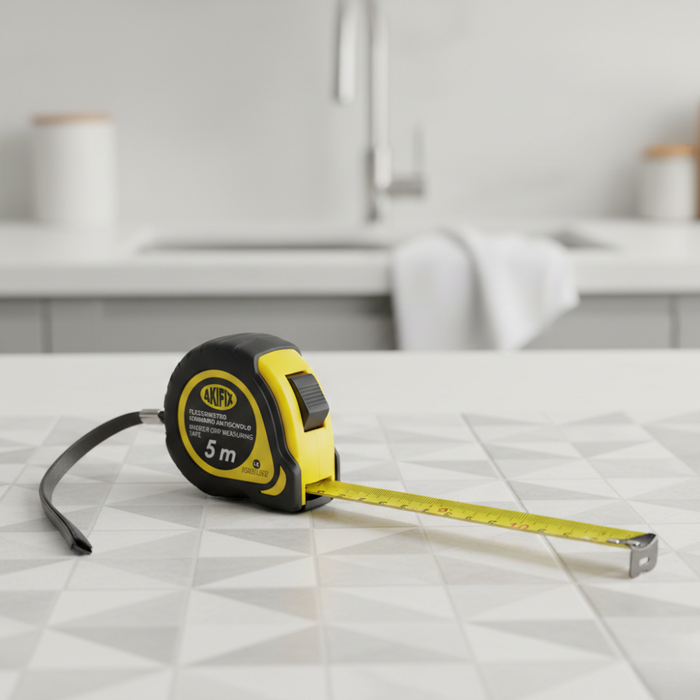 Flessometro gommato antiscivolo professionale akifix 5 m x 25 mm