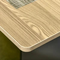 Tavolo Pieghevole da Pranzo in Truciolato con 2 Cassetti, 1 Armadietto, max. 6 Persone, 140x76x76 cm