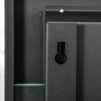 Camino a Bioetanolo da Incasso in Acciaio Inox, 2 Bruciatori da 0.85L per 3 Ore di Durata, 90x15x40cm, Nero