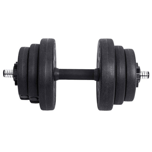 Set 2 manubri corti rivestimento in plastica 2 x 10 kg fitness bodybuilding sport 12_0002036
