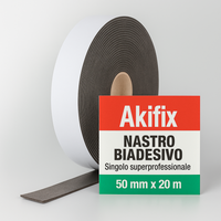 Nastro biadesivo cartongesso pellicola singola superprofessionale spessore 3 mm *** misure 50 mm x 20 m, confezione 1