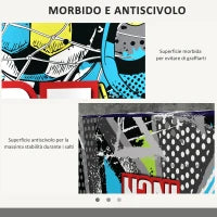 Plyo Box 3 Altezze Jumping Box Antiscivolo per Casa e Palestra, 76x61x51cm, Multicolore