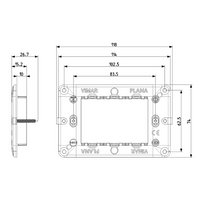 Vimar plana supporto scatola 3 moduli 14613
