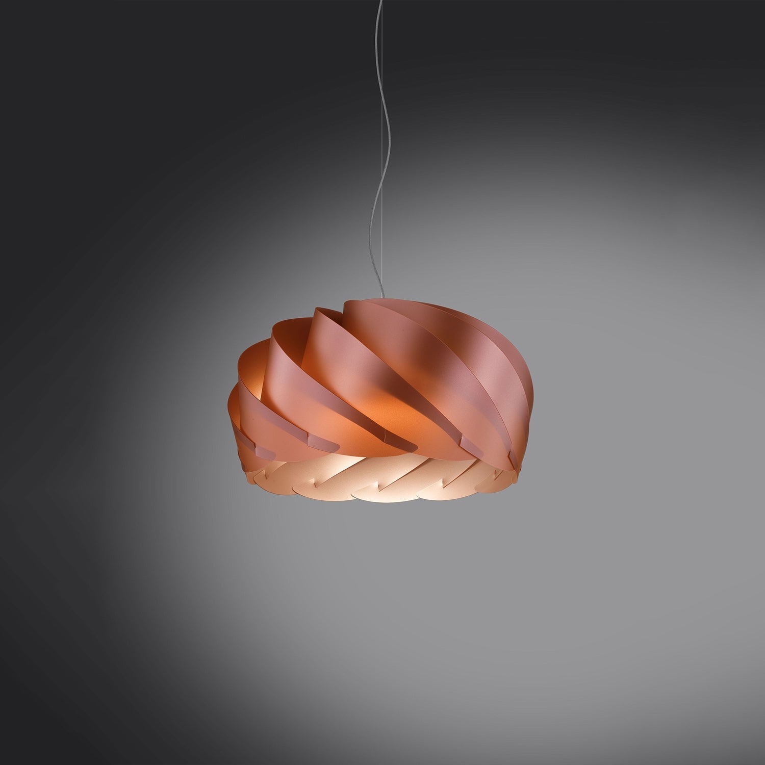 Sospensione Moderna Half Globe Polilux ® Rame E Metallo Cromo 1 Luce E27 D42Cm