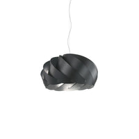 Sospensione Moderna Half Globe Polilux ® Nero E Metallo Cromo 1 Luce E27 D42Cm