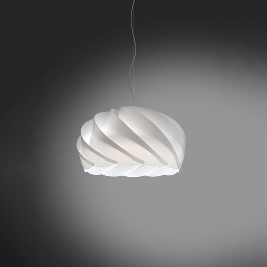 Sospensione Moderna Half Globe Polilux ® Bianco E Metallo Cromo 1 Luce E27 D42Cm