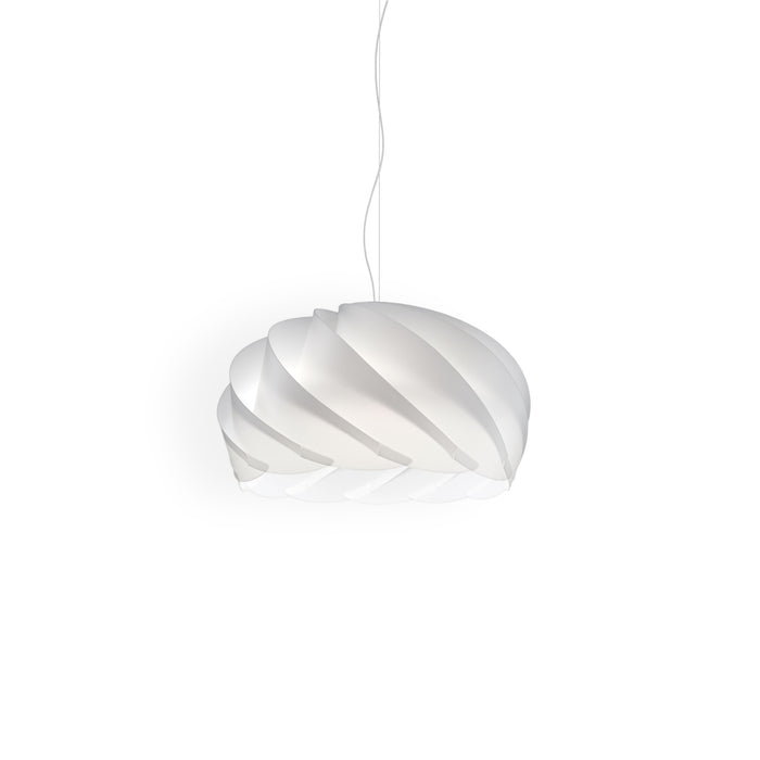 Sospensione Moderna Half Globe Polilux ® Bianco E Metallo Cromo 1 Luce E27 D55Cm