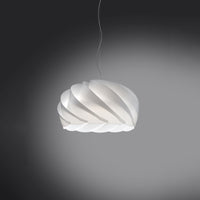 Sospensione Moderna Half Globe Polilux ® Bianco E Metallo Cromo 1 Luce E27 D55Cm