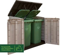 Porta Attrezzi da Giardino Store-It-Out Max, 1200L, Effetto Legno, Beige, 145,5x82x125H cm