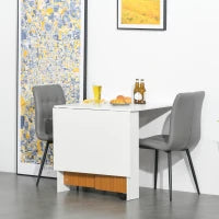 Tavolo da Pranzo Allungabile, Design Moderno, Tavolo Pieghevole Salvaspazio con Ruote 120 × 80 × 73cm