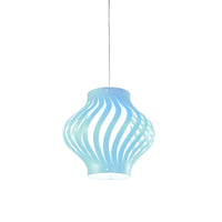 Sospensione Moderna Larga Helios Polilux ® Blu Pastello 1 Luce E27