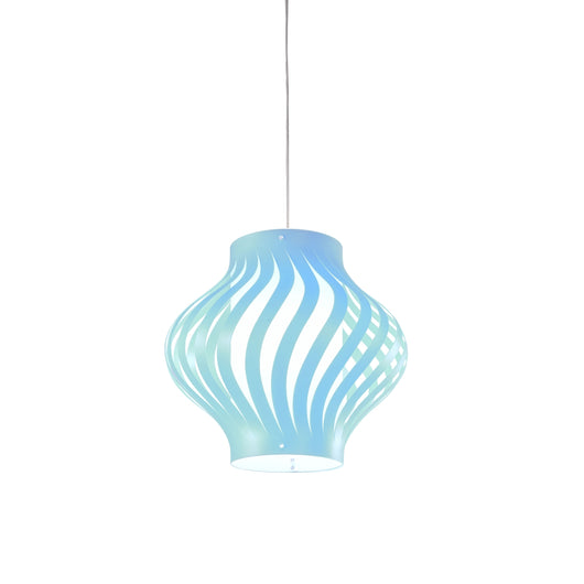 Sospensione Moderna Larga Helios Polilux ® Blu Pastello 1 Luce E27