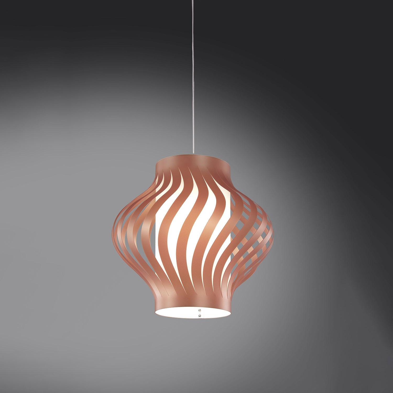 Sospensione Moderna Larga Helios Polilux ® Rame 1 Luce E27