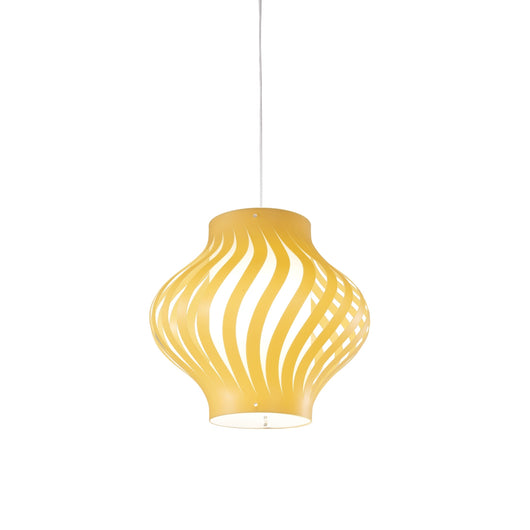 Sospensione Moderna Helios Larga Polilux ® Ocra Pastello 1 Luce E27