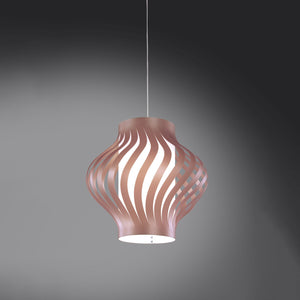 Sospensione Moderna Larga Helios Polilux ® Pink Metal 1 Luce E27