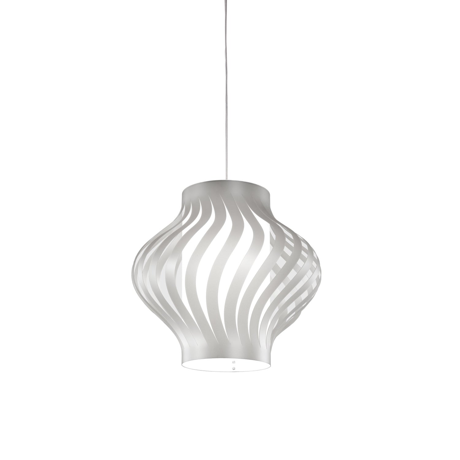 Sospensione Moderna Larga Helios Polilux ® Argento 1 Luce E27