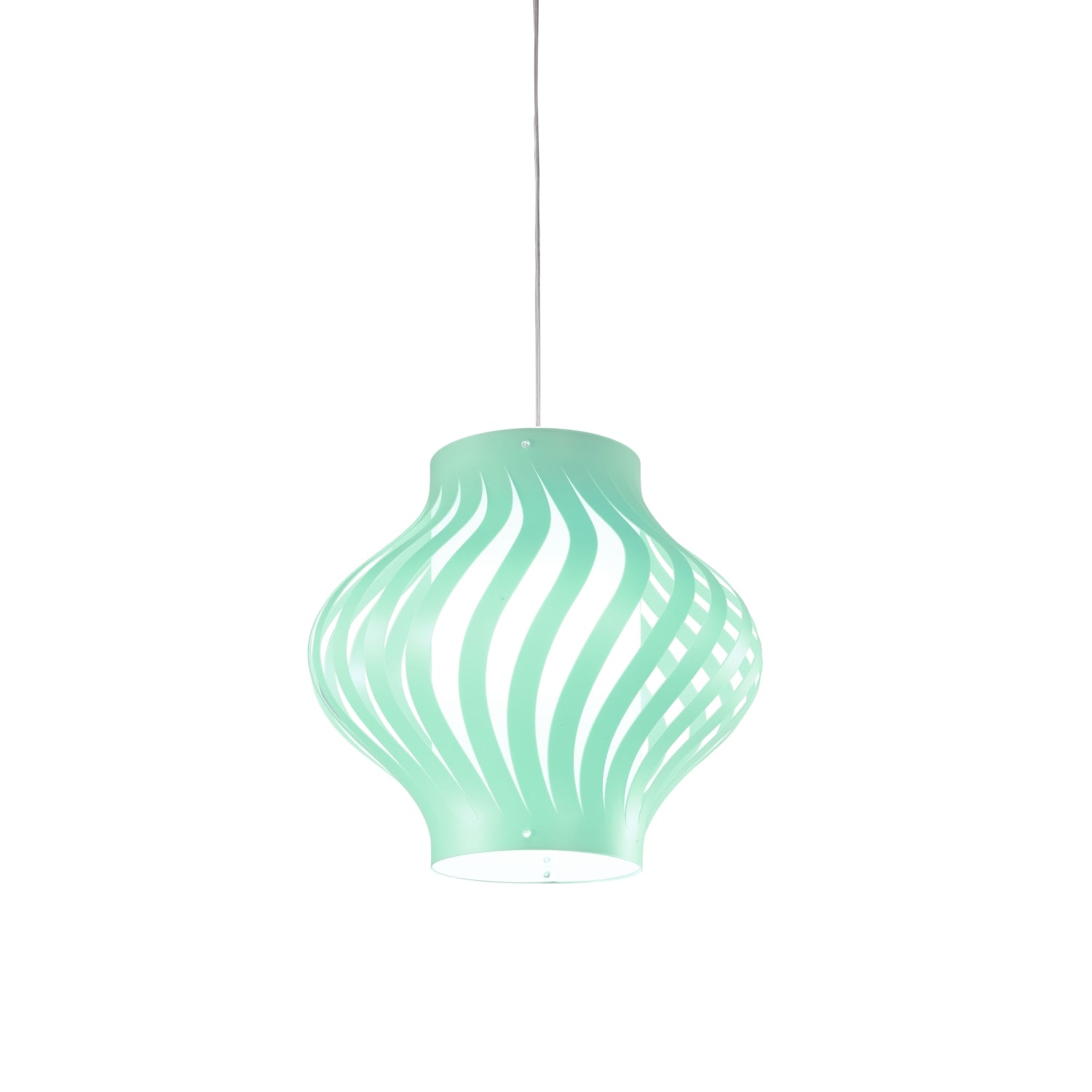 Sospensione Moderna Helios Larga Polilux ® Verde Pastello 1 Luce E27