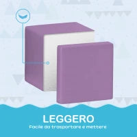 Set 12 Cubi Giocattolo Morbidi per Bambini 12-36 Mesi in PU ed EPE, 20x20x20 cm, Multicolore