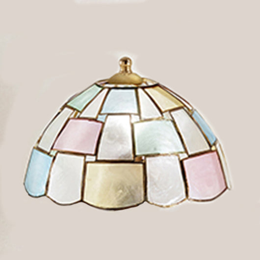 Paralume Madreperla Decorato Multicolor D. 23Cm