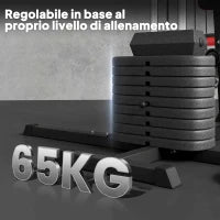 Stazione Fitness Multifunzione per Allenamento del Corpo, in Acciaio e PU, 225x175x200 cm, Nero
