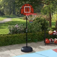 Canestro Basket con Bersaglio Freccette 2 in 1, in Acciaio e PE, 38.5x48.5x179 cm, Nero e Marrone