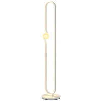 Lampada da Terra a LED a forma di Nota Musicale con Luminosità Regolabile e Pedale, 28x28x145 cm, Bianco