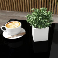 Set da Giardino da 5 Pezzi con 2 Poltrone, 2 Poggiapiedi e 1 Tavolo, Metallo Nero, Seduta in Tessuto Mesh, Grigio