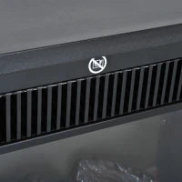 Camino Elettrico da Terra Moderno Potenza 600W/1200W con Effetto Fiamma 34 x 17 x 31cm Nero