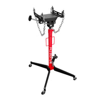 Hack - Sollevatore idraulico da Fossa max 500Kg H210 cm per Trasmissione Motore Auto con Ruote in Acciaio Rosso