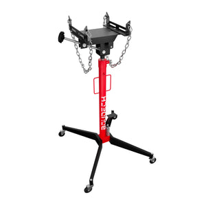 Hack - Sollevatore idraulico da Fossa max 500Kg H210 cm per Trasmissione Motore Auto con Ruote in Acciaio Rosso