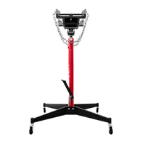 Hack - Sollevatore idraulico da Fossa max 500Kg H210 cm per Trasmissione Motore Auto con Ruote in Acciaio Rosso