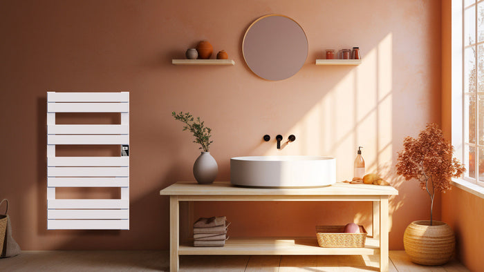 Scaldasalviette elettrico senza liquidi 500W H.101xL60cm HANAE bianco