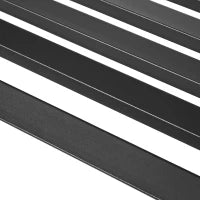 Panchina da Esterno in Metallo Impermeabile Nero, Panca da Giardino a due Posti, 127 x 62 x 82cm - Max 240kg