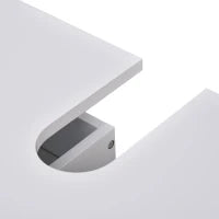 Mobiletto Sottolavabo e Copricolonna per il Bagno, in Legno Bianco con 2 Cassetti e Taglio a U, 67 x 36 x 52cm