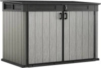 Porta Attrezzi da Giardino Grande Store, 2020L, Effetto Legno Spazzolato, Grigio, 190,5x109,3x132,5H cm