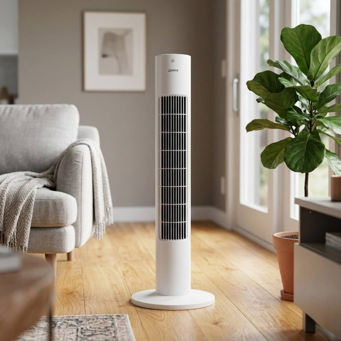 Ventilatore a torretta babylon2 bianco 60w con telecomando