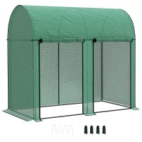 Serra da Giardino 2 M² Serra per Pomodori 2 Porte Zip Avvolgibili Acciaio PE Alta Densità Anti UV, 2 x 1 x 1,78 M, Verde